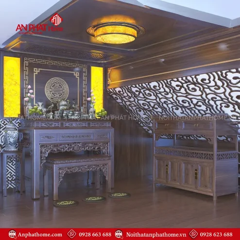 Không Gian Thờ Đẹp Cho Biệt Thự BT-2325
