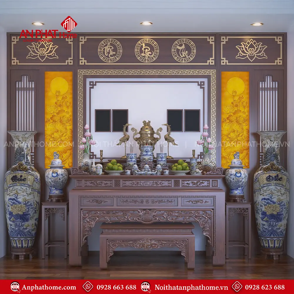 Không Gian Thờ Đẹp Kết Hợp Vách Ốp Trang Trí BT-2364 3 Không Gian Thờ Đẹp Kết Hợp Vách Ốp Trang Trí BT-2364