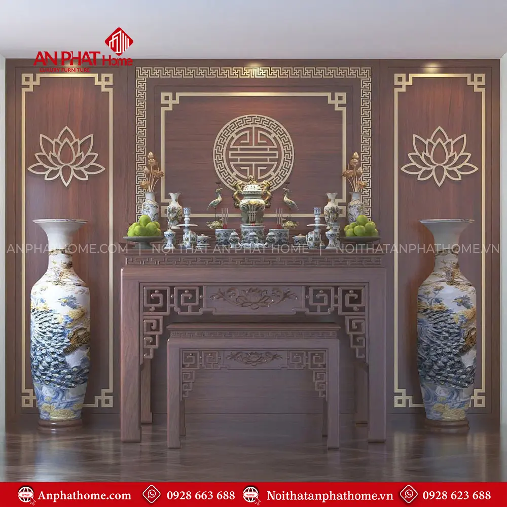 Không Gian Thờ Gia Tiên Đẹp BT-2318 3 Không Gian Thờ Gia Tiên Đẹp BT-2318