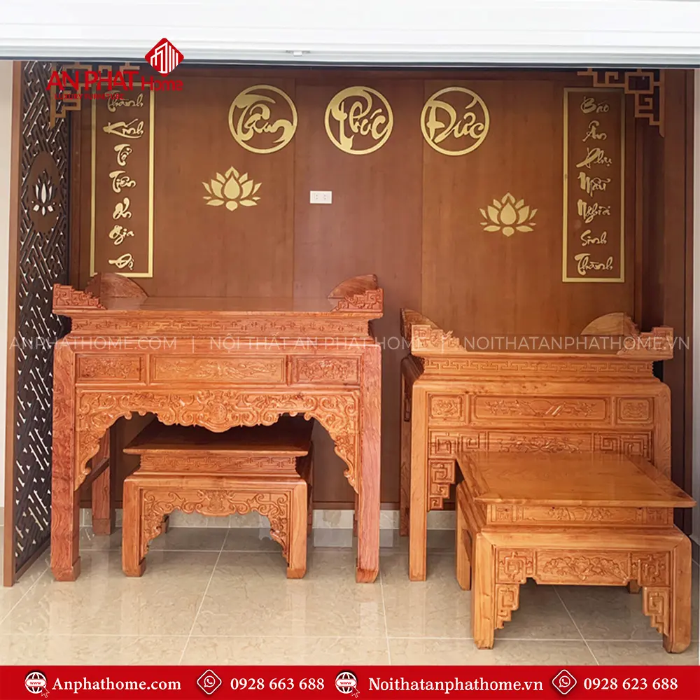 Không Gian Thờ Gỗ Hương Bàn Thờ Phật Kết Hợp Gia Tiên BT-2475 5 Không Gian Thờ Gỗ Hương Bàn Thờ Phật Kết Hợp Gia Tiên BT-2475