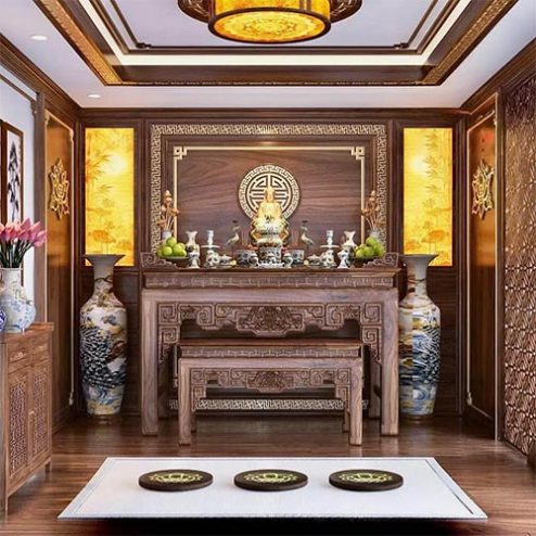 Không Gian Thờ Hiện Đại Bàn Thờ Cao Cấp BT-2609