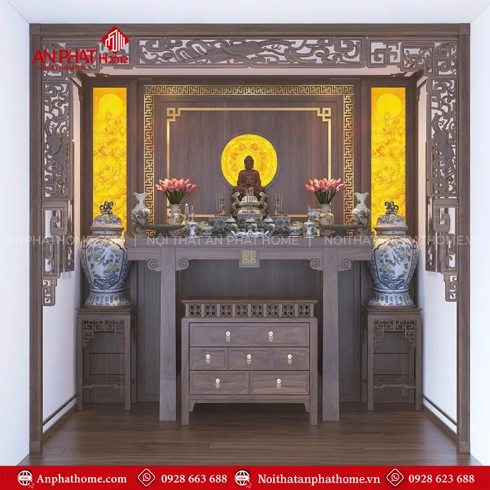 Không Gian Thờ Phật Cao Cấp BT-2310 3 Không Gian Thờ Phật Cao Cấp BT-2310
