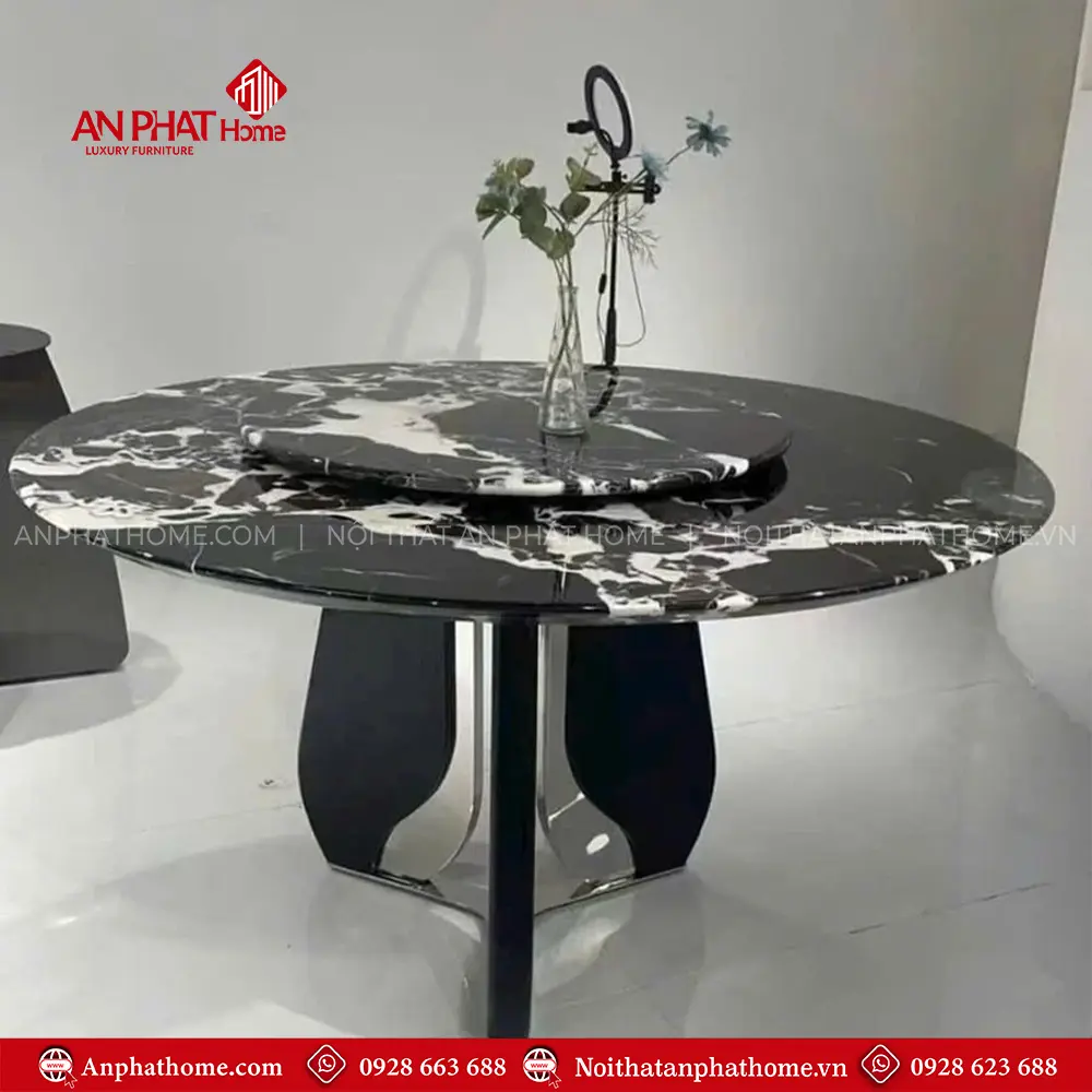 Mẫu Bàn Ăn Tròn Xoay Hiện Đại Cho Nhà Phố BA-2156 10 Mẫu Bàn Ăn Tròn Xoay Hiện Đại Cho Nhà Phố BA-2156