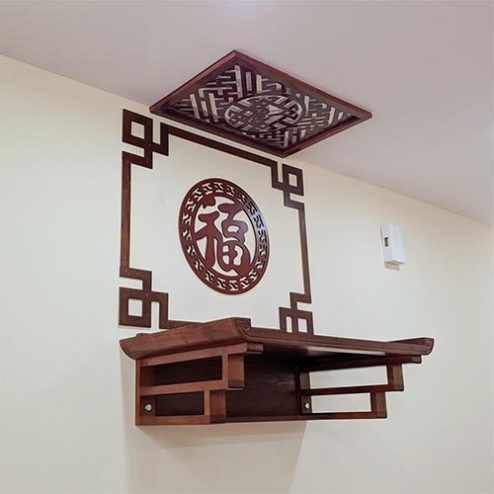 Mẫu Bàn Thờ Đẹp Treo Tường Chân Thang BT-2660