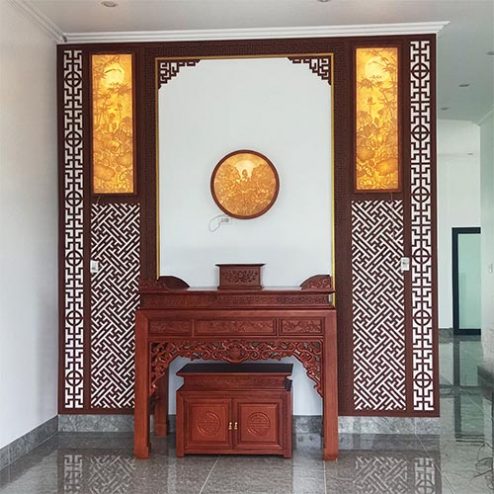 Mẫu Bàn Thờ Đẹp Tủ Thờ Gỗ Hương Đá BT-2570