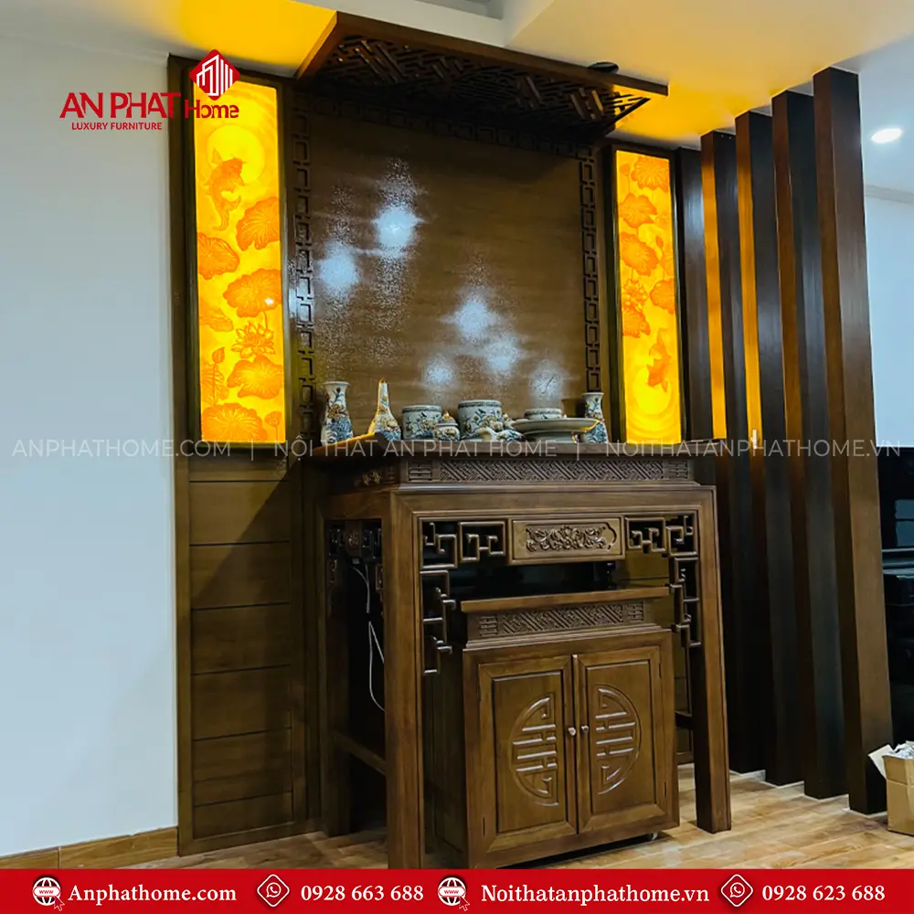 Mẫu Bàn Thờ Gia Tiên Hiện Đại Gỗ Gụ BT-2490 14 Mẫu Bàn Thờ Gia Tiên Hiện Đại Gỗ Gụ BT-2490