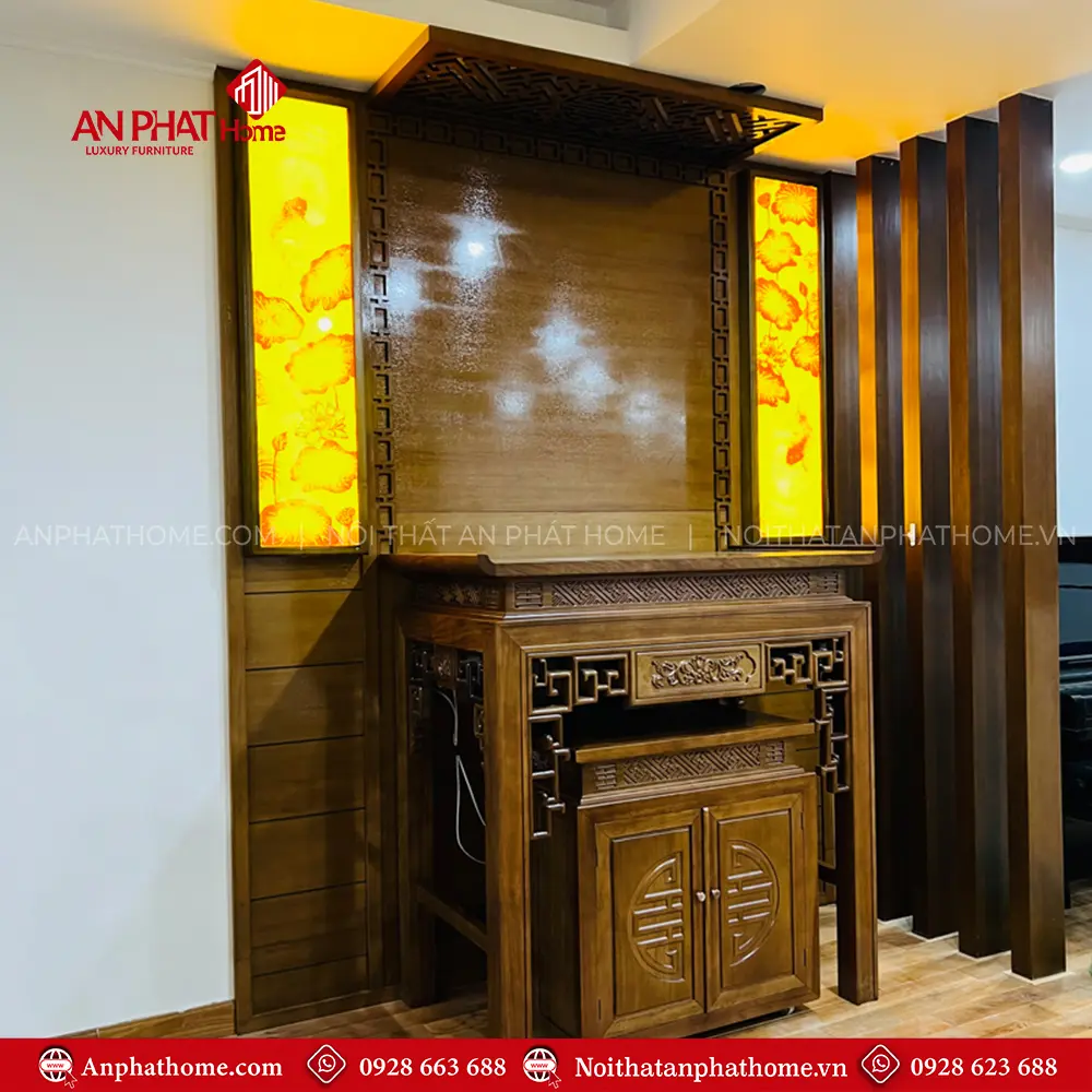 Mẫu Bàn Thờ Gia Tiên Hiện Đại Gỗ Gụ BT-2490 13 Mẫu Bàn Thờ Gia Tiên Hiện Đại Gỗ Gụ BT-2490