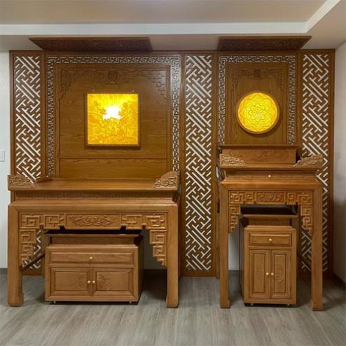 Mẫu Bàn Thờ Phật Và Tủ Thờ Gia Tiên Hiện Đại BT-2572
