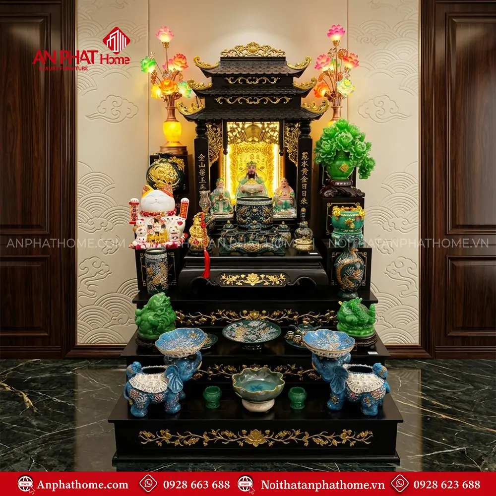 Mẫu Bàn Thờ Thần Tài Cao Cấp Đồ Thờ Men Màu Đắp Nổi Bát Tràng BT-2732 5 Mẫu Bàn Thờ Thần Tài Cao Cấp Đồ Thờ Men Màu Đắp Nổi Bát Tràng BT-2732