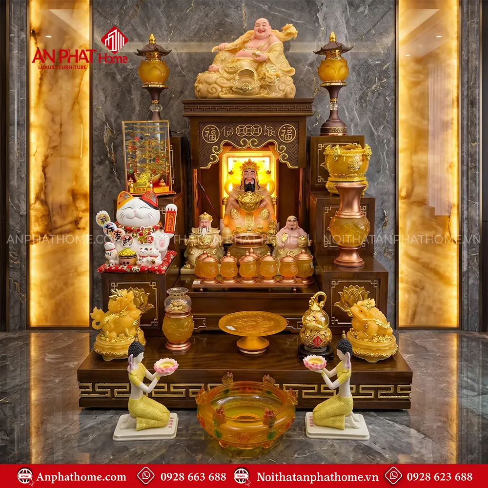 Mẫu Bàn Thờ Thần Tài Đồ Thờ Lưu Ly Cao Cấp BT-2697 5 Mẫu Bàn Thờ Thần Tài Đồ Thờ Lưu Ly Cao Cấp BT-2697