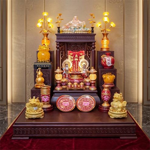 Mẫu Bàn Thờ Thần Tài Hiện Đại Đồ Thờ Hợp Kim Nhập Khẩu Đẹp BT-2718