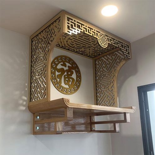 Mẫu Bàn Thờ Treo Tường Chung Cư Đẹp BT-2633