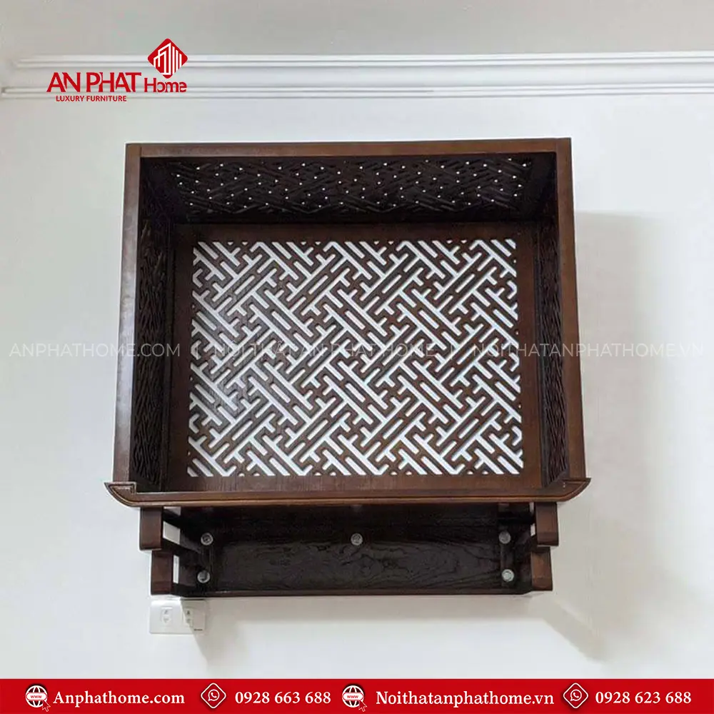 Mẫu Bàn Thờ Treo Tường Kết Hợp Vách Chữ Vạn BT-2658 8 Mẫu Bàn Thờ Treo Tường Kết Hợp Vách Chữ Vạn BT-2658