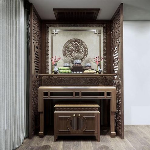 Mẫu Phòng Thờ Đẹp Cho Nhà Chung Cư BT-2521