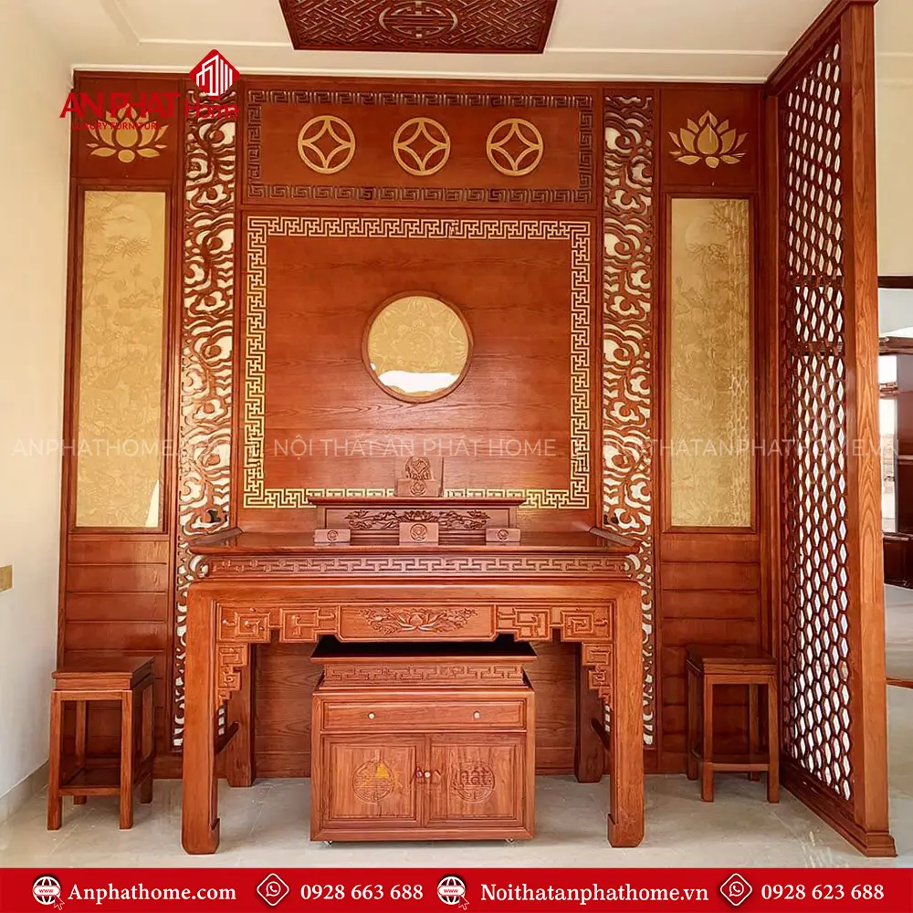 Mẫu Phòng Thờ Gỗ Hương Hiện Đại BT-2486 12 Mẫu Phòng Thờ Gỗ Hương Hiện Đại BT-2486