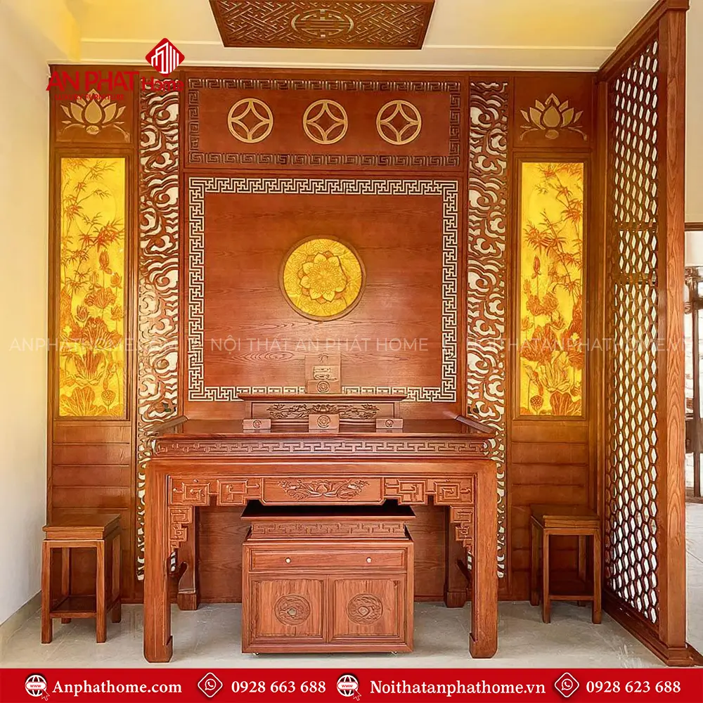 Mẫu Phòng Thờ Gỗ Hương Hiện Đại BT-2486 9 Mẫu Phòng Thờ Gỗ Hương Hiện Đại BT-2486