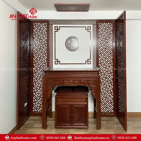 Mẫu Thiết Kế Vách Bàn Thờ Đơn Giản Đẹp VN-4407