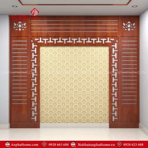 Mẫu Vách Bàn Thờ Đẹp Gỗ MDF VN-4305