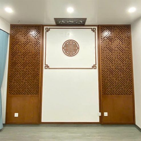 Mẫu Vách Bàn Thờ Gỗ Công Nghiệp VN-4346