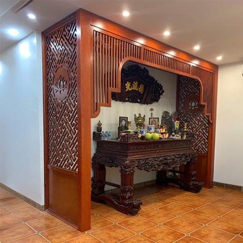 Mẫu Vách Ngăn Không Gian Thờ Gỗ MDF VN-4363