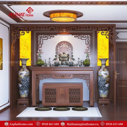Phòng Thờ Đẹp Có Vách Ngăn BT-2366