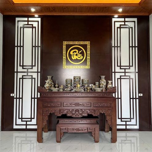 Phòng Thờ Đẹp Gia Tiên Hiện Đại BT-2529