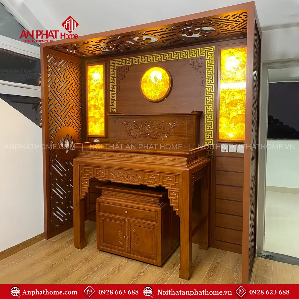 Phòng Thờ Đẹp Gỗ Hương BT-2566 10 Phòng Thờ Đẹp Gỗ Hương BT-2566