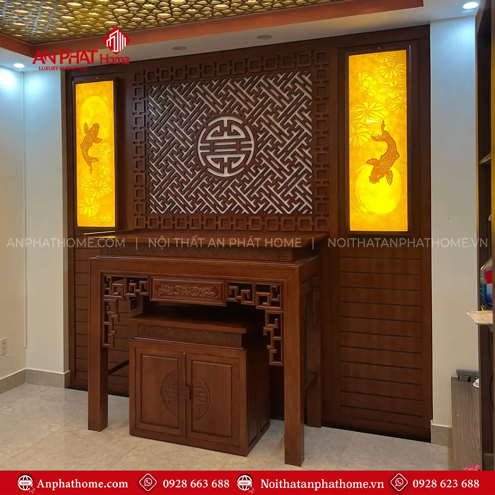 Phòng Thờ Đẹp Hiện Đại Gỗ Hương BT-2480 12 Phòng Thờ Đẹp Hiện Đại Gỗ Hương BT-2480
