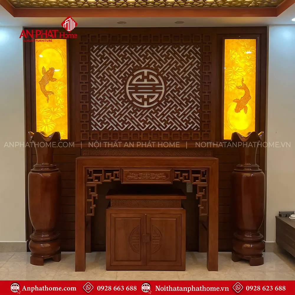 Phòng Thờ Đẹp Hiện Đại Gỗ Hương BT-2480 14 Phòng Thờ Đẹp Hiện Đại Gỗ Hương BT-2480