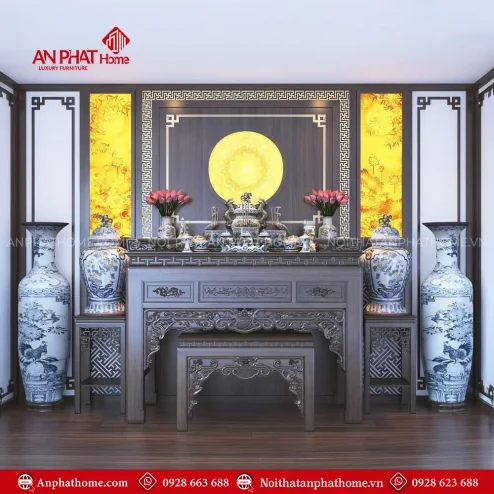 Phòng Thờ Gỗ Gụ Đẹp Cao Cấp BT-2321