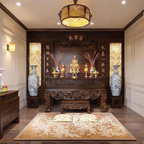 Sập Thờ Đẹp Kết Hợp Phòng Thờ Sang Trọng BT-2493