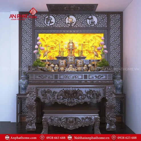 Sập Thờ Gia Tiên Gỗ Gụ BT-2409