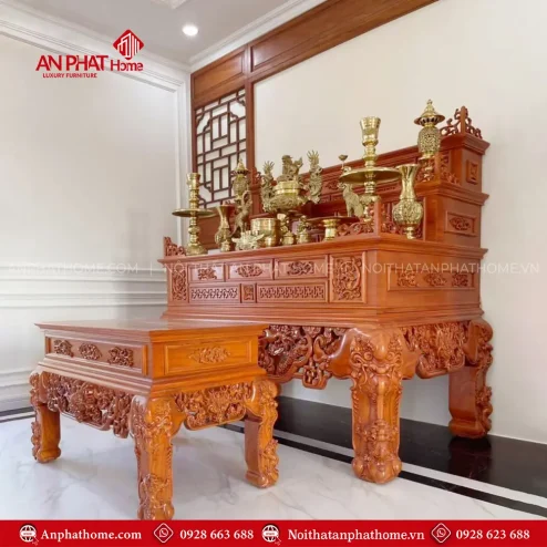 Sập Thờ Tam Cấp Gỗ Hương Cao Cấp BT-2522
