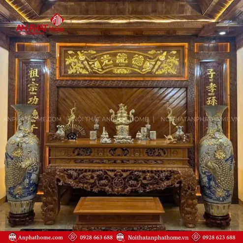 Sập Thờ Tứ Linh Gỗ Gõ Cao Cấp BT-2606