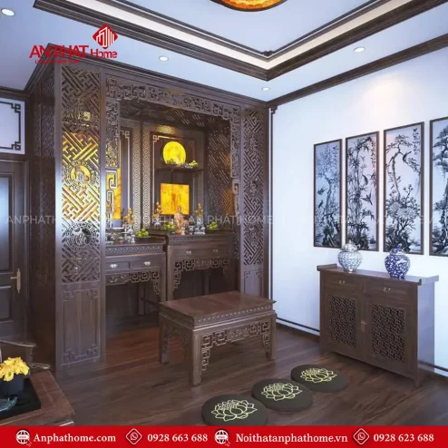 Thiết Kế Vách Ngăn Phòng Thờ Đẹp VN-4403