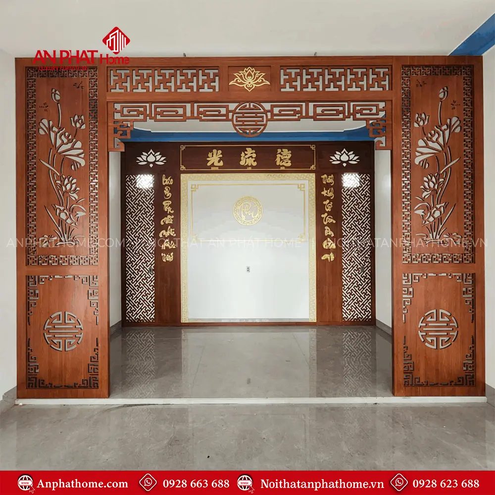 Thiết Kế Vách Ngăn Phòng Thờ Đẹp VN-4418 3 Thiết Kế Vách Ngăn Phòng Thờ Đẹp VN-4418