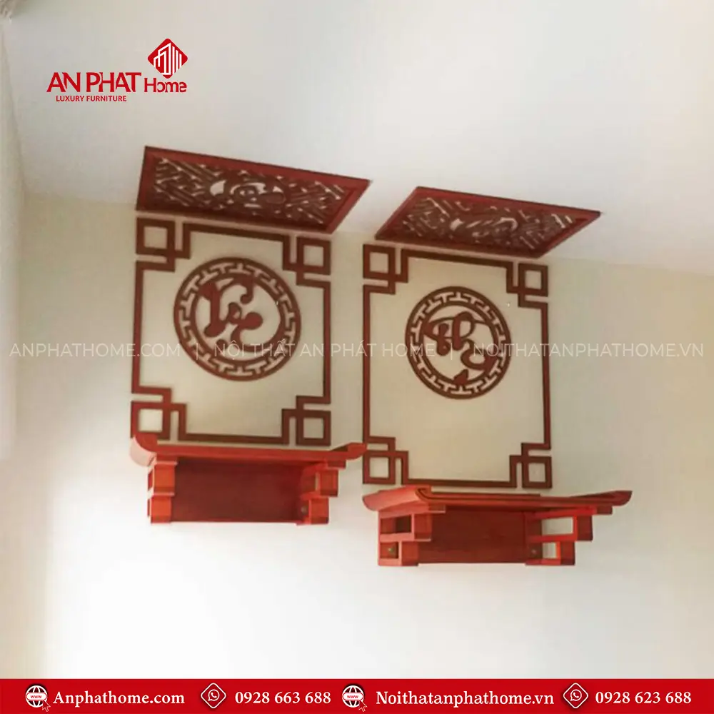 Trang Thờ Treo Tường 2 Tầng Đẹp BT-2642 6 Trang Thờ Treo Tường 2 Tầng Đẹp BT-2642