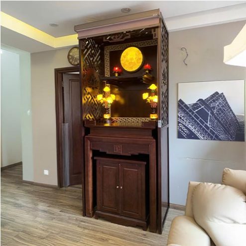 Tủ Thờ Chung Cư Kết Hợp Bàn Treo Phật BT-2556