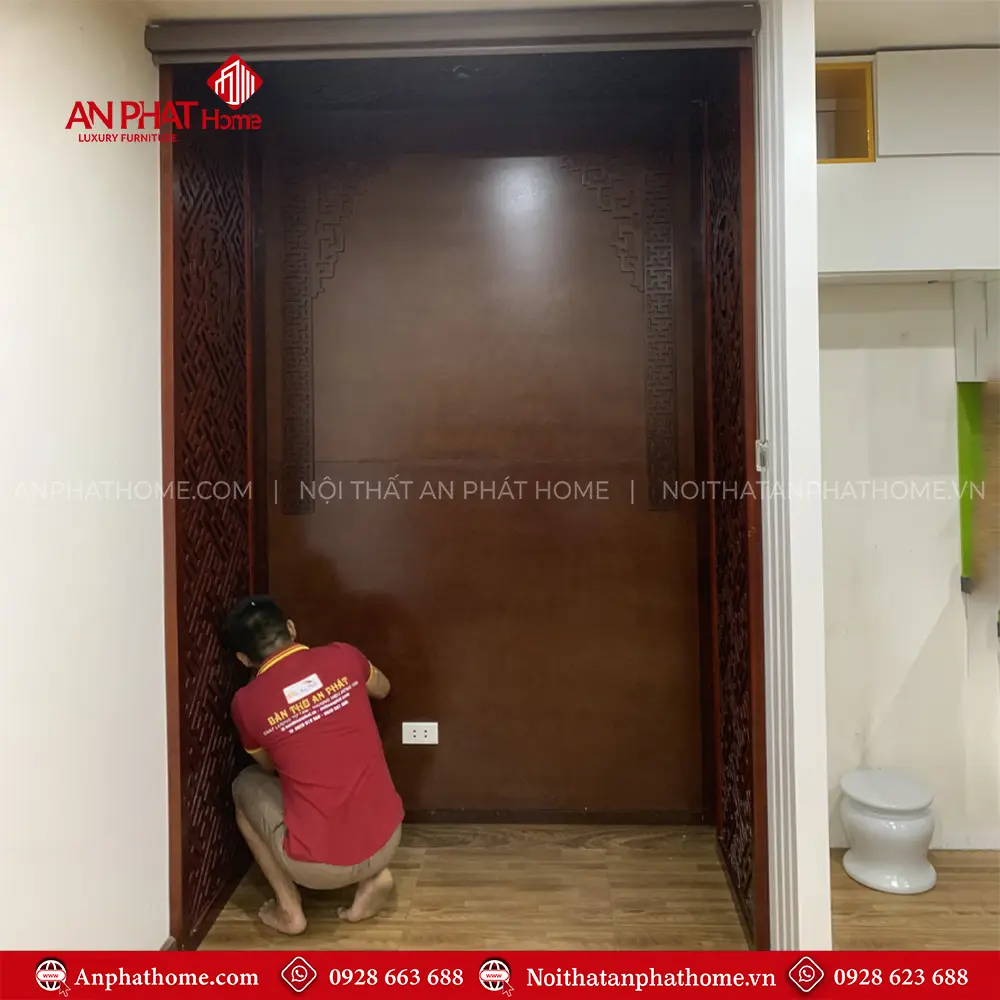 Vách Bàn Thờ Kết Hợp Rèm Vải Hàn Quốc VN-4328 9 Vách Bàn Thờ Kết Hợp Rèm Vải Hàn Quốc VN-4328