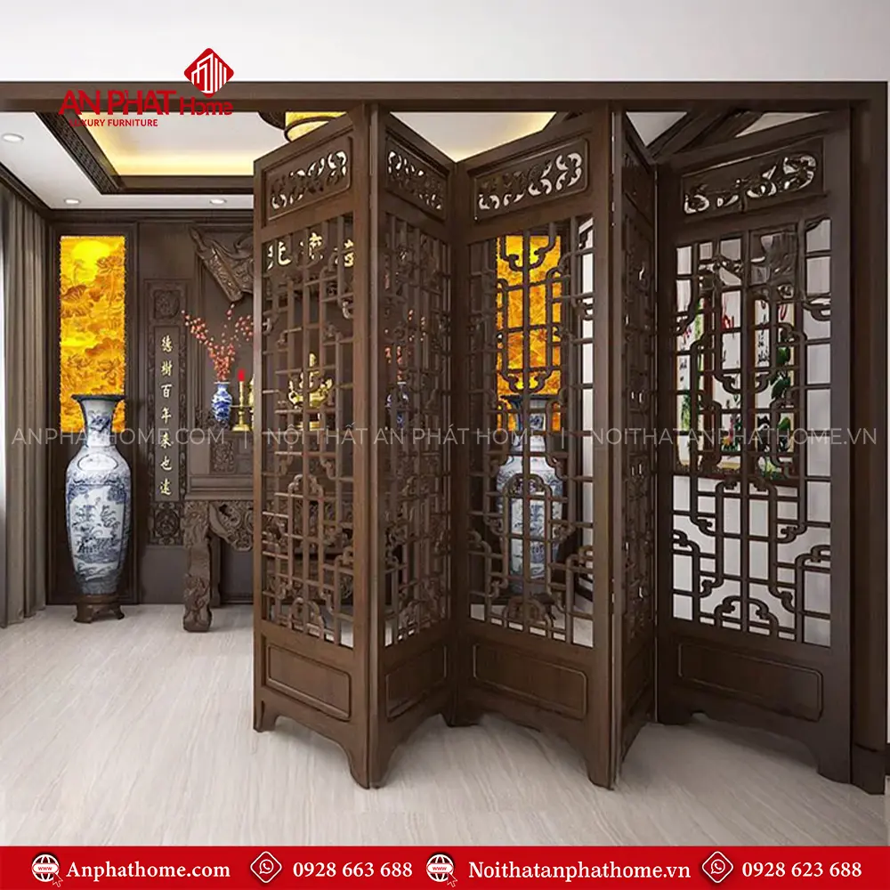 Vách Cửa Bình Phong Cho Phòng Thờ Đẹp VN-4406 6 Vách Cửa Bình Phong Cho Phòng Thờ Đẹp VN-4406