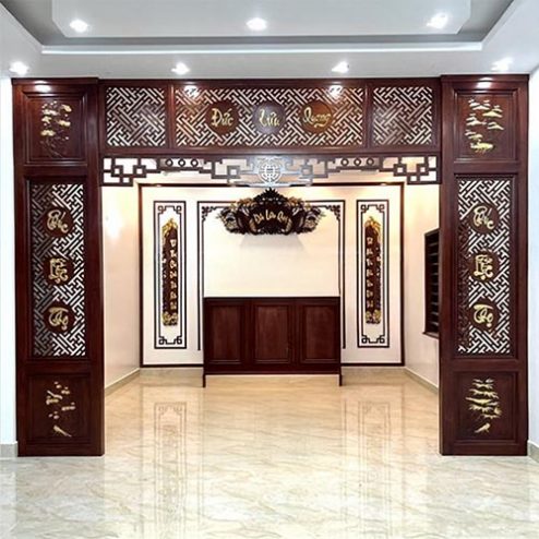 Vách Cửa Không Gian Thờ Đẹp VN-4423