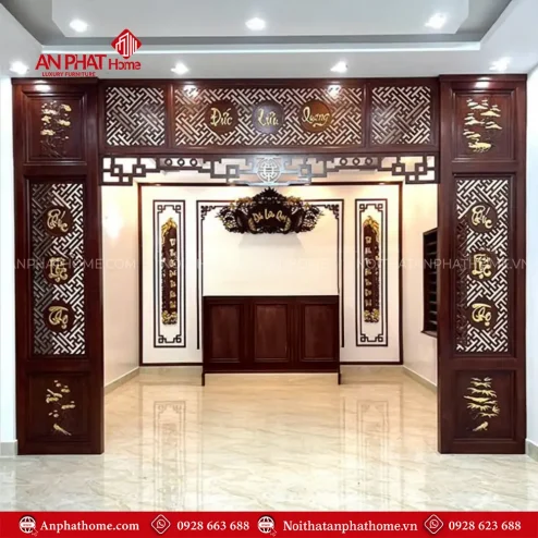 Vách Cửa Không Gian Thờ Đẹp VN-4423
