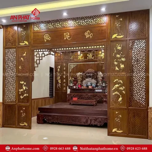 Vách Cửa Phòng Thờ Đẹp Cao Cấp VN-4396