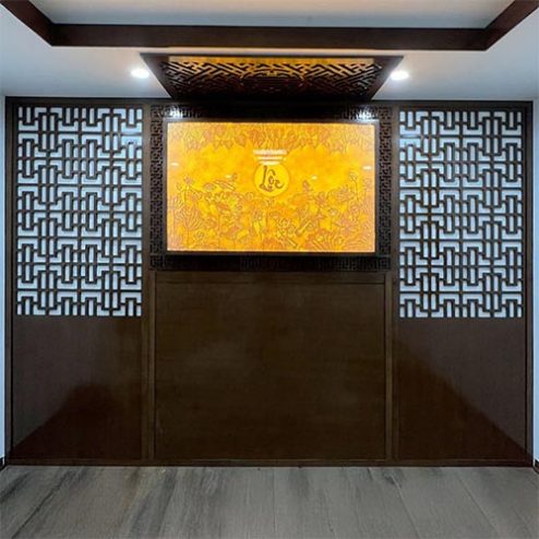 Vách Ngăn Bàn Thờ Cho Nhà Phố VN-4316