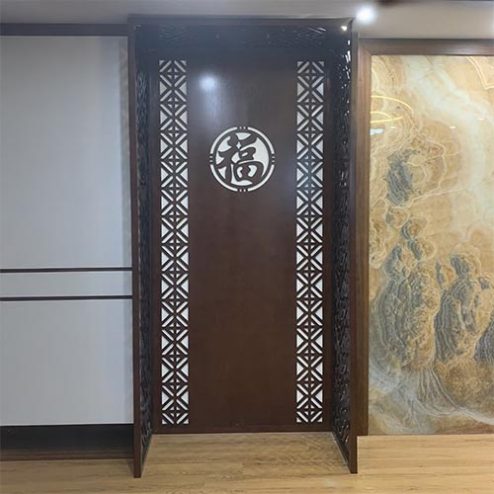 Vách Ngăn Bàn Thờ Chung Cư Gỗ Công Nghiệp VN-4349