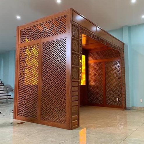 Vách Ngăn Phòng Thờ Chung Với Phòng Khách VN-4304