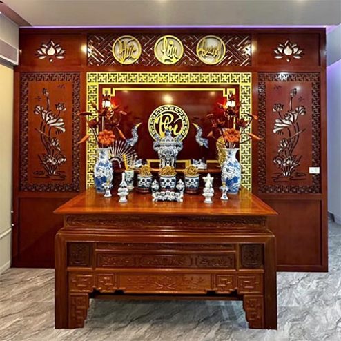 Vách Ốp Bàn Thờ Thiết Kế Cao Cấp VN-4434