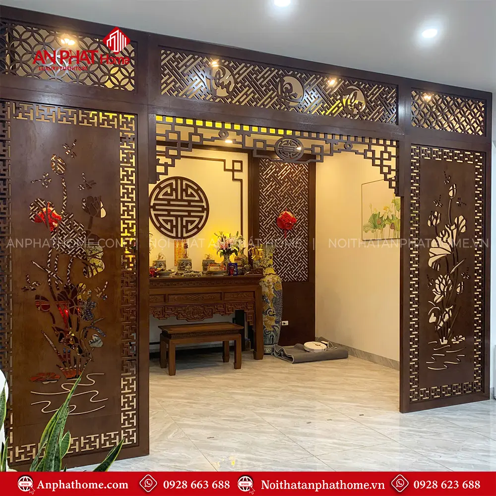 Vách Phòng Thờ Kết Hợp Cửa Vách Hiện Đại VN-4335 9 Vách Phòng Thờ Kết Hợp Cửa Vách Hiện Đại VN-4335