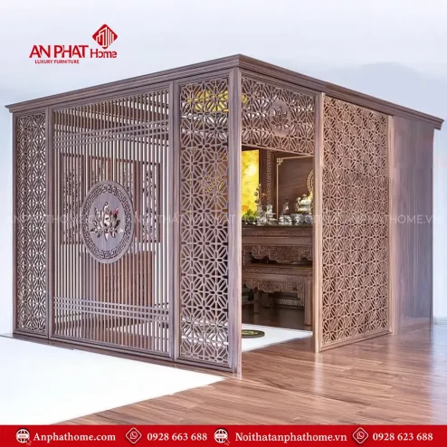 Vách Thờ Gỗ Công Nghiệp Thiết Kế Hiện Đại VN-4402