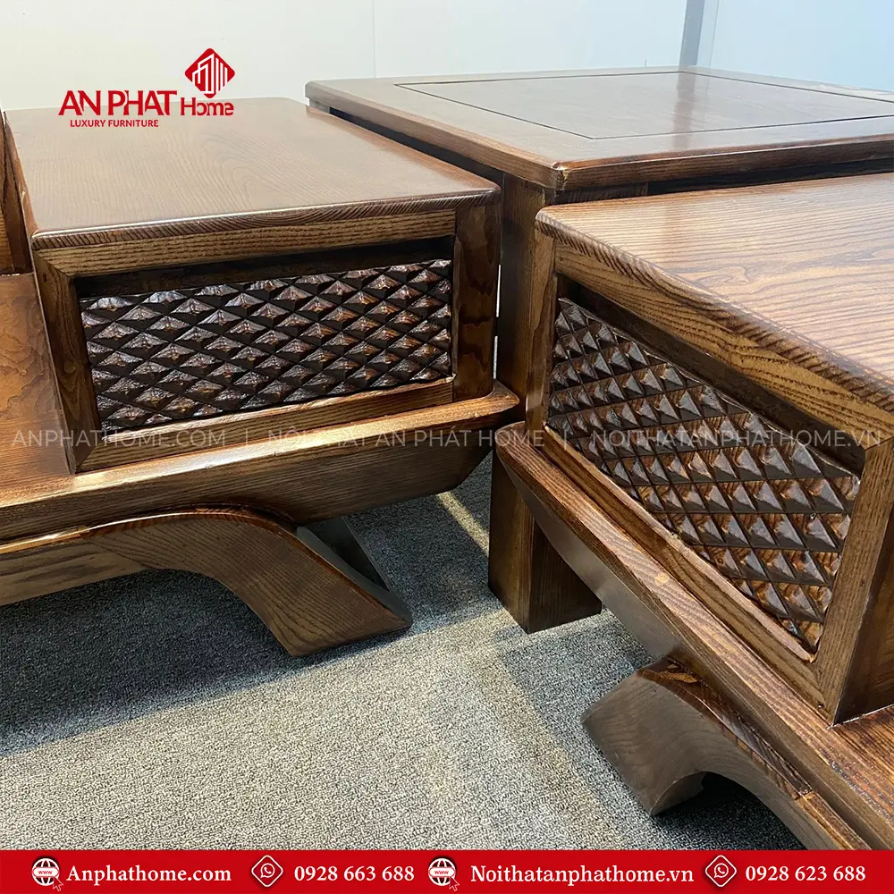 Bàn Ghế Phòng Khách Gỗ Sồi Hiện Đại F-1370 15 ban ghe phong khach go soi hien dai f 137000001